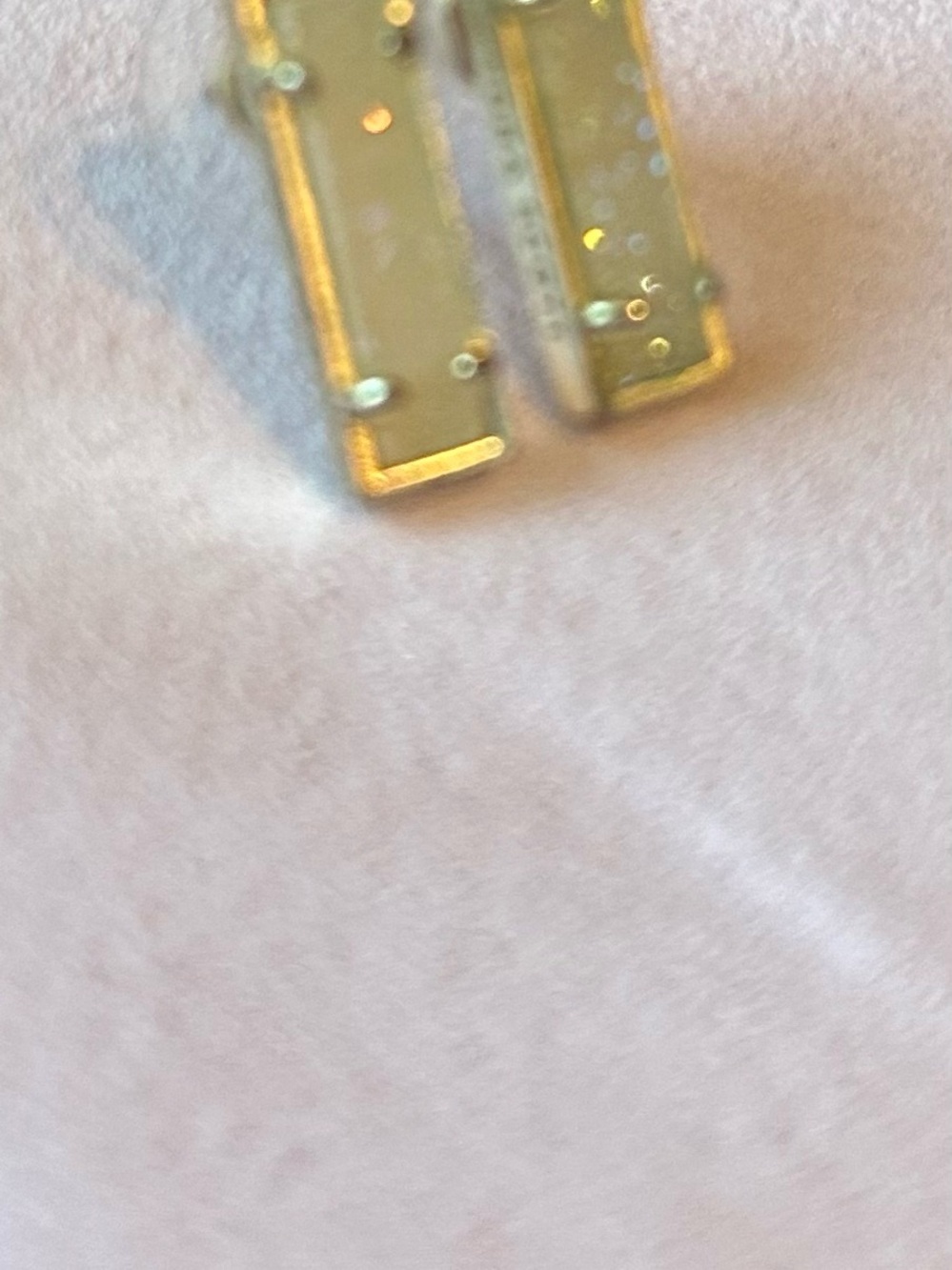 Kendra Scott Gold Iridescent Druzy Bar Stud Earrings - Picture 9 of 11